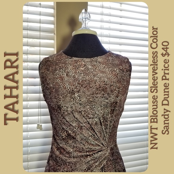 NWT TAHARI Women's Blouse Sleeveless - Picture 7 of 8